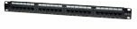 Manhattan - 24 ports Intellinet 19" Cat6 RJ-45 1U Patch Panel - Black MANCAS001